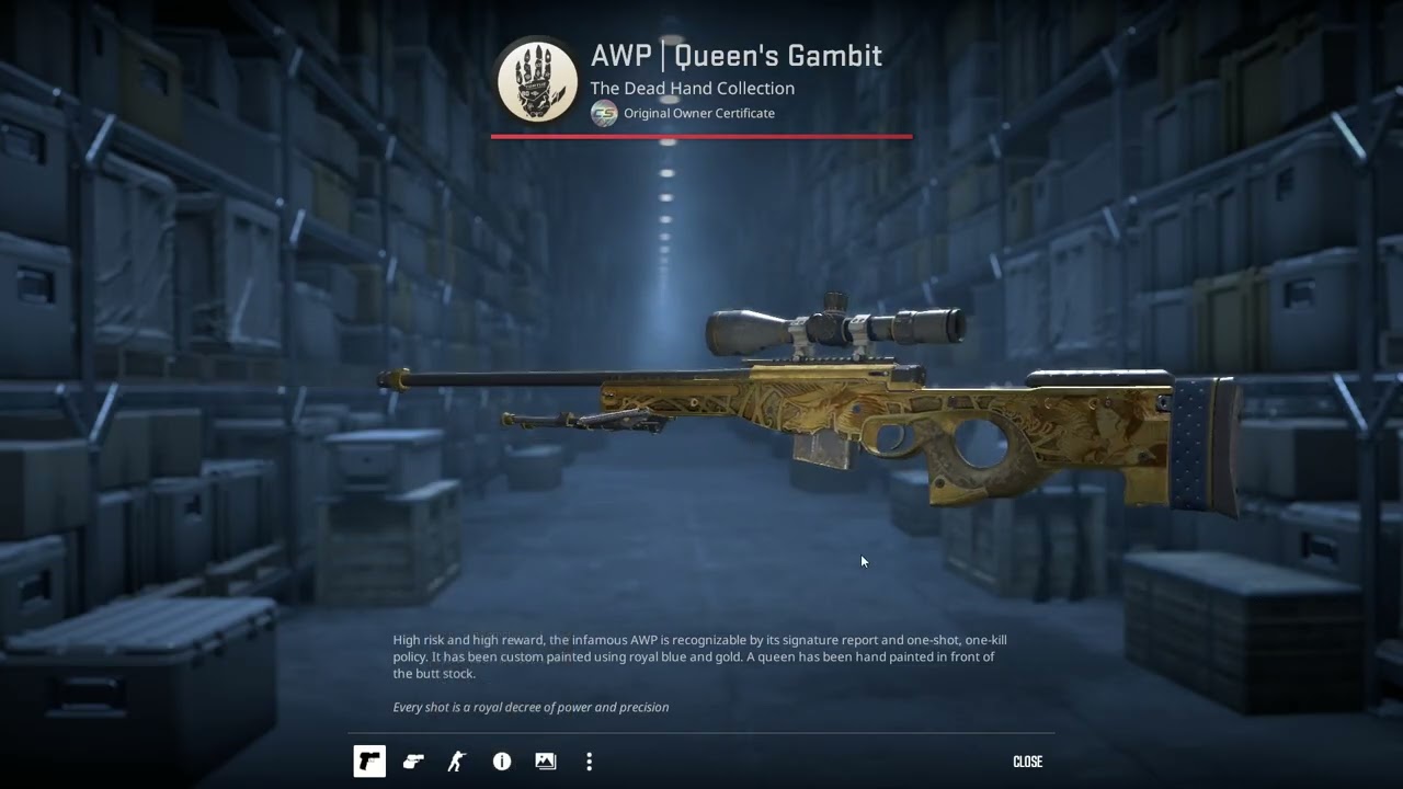 Dead Hand - Queen's Gambit AWP HIGHEST FLOAT & magic pattern (Counter Strike 2)