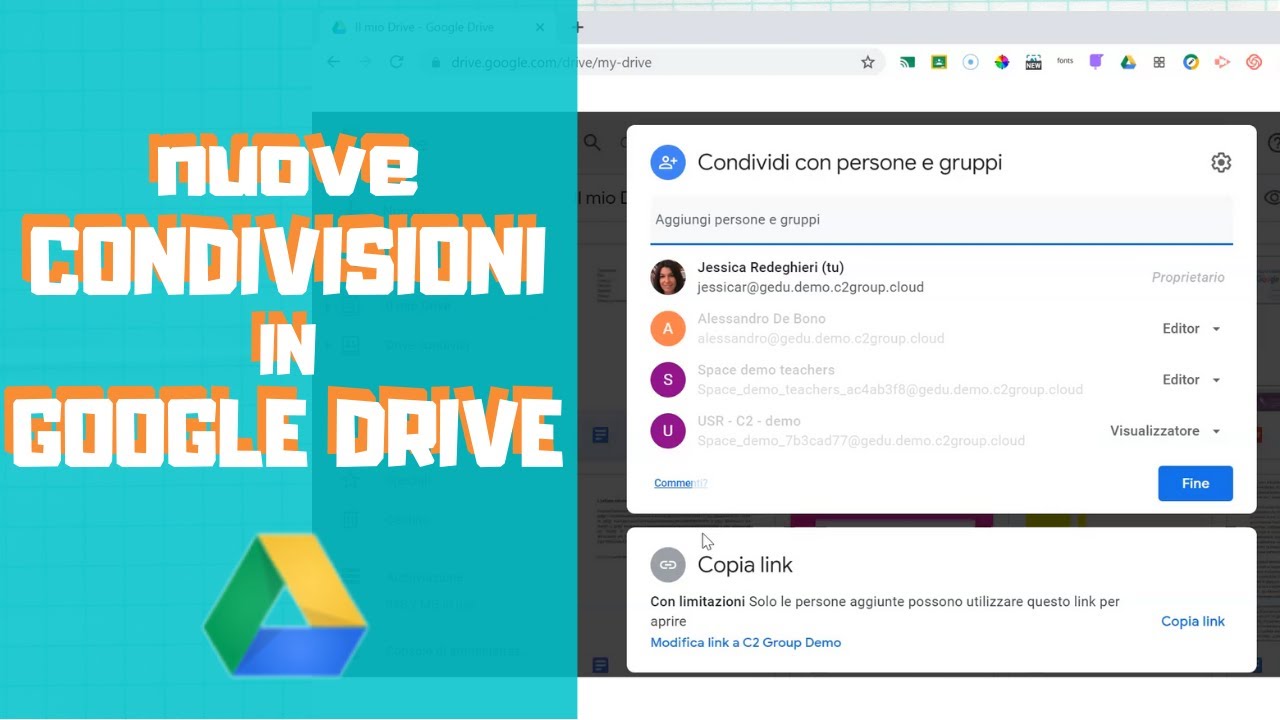 Google Drive: nuove opzioni di Condivisione