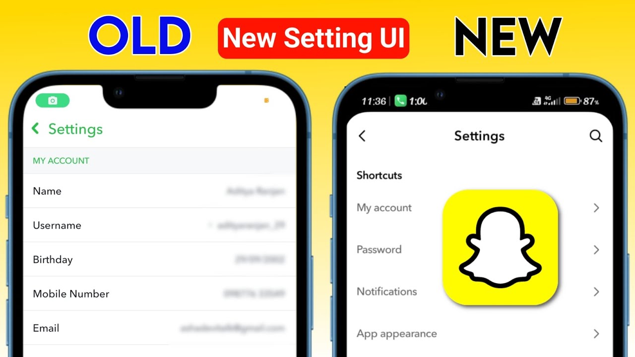 Snapchat New UI Update | Snapchat Settings option update | Snapchat My Data option