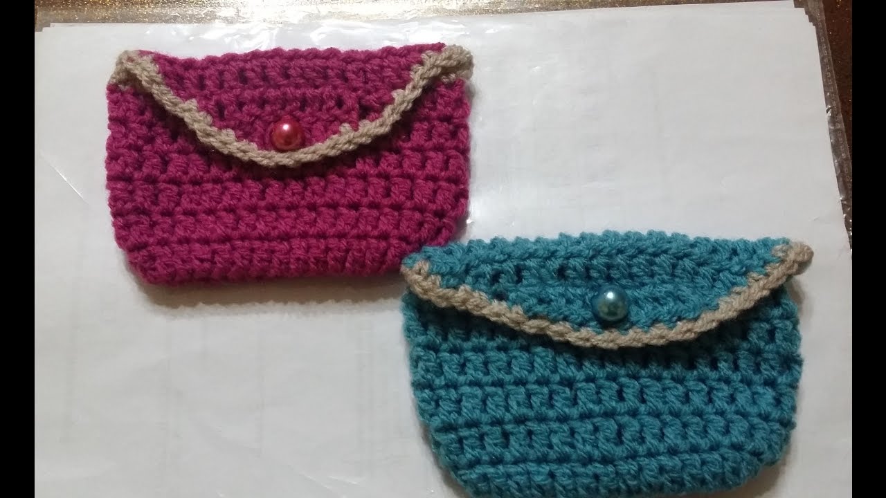 Pochette porta cellulare all' uncinetto/crochet clutch/embrague de ganchillo