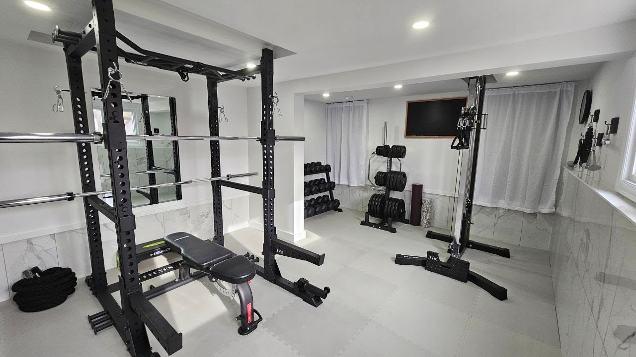 We Turned Our Grungy Basement Into a Gym | Small Home Gym Renovation