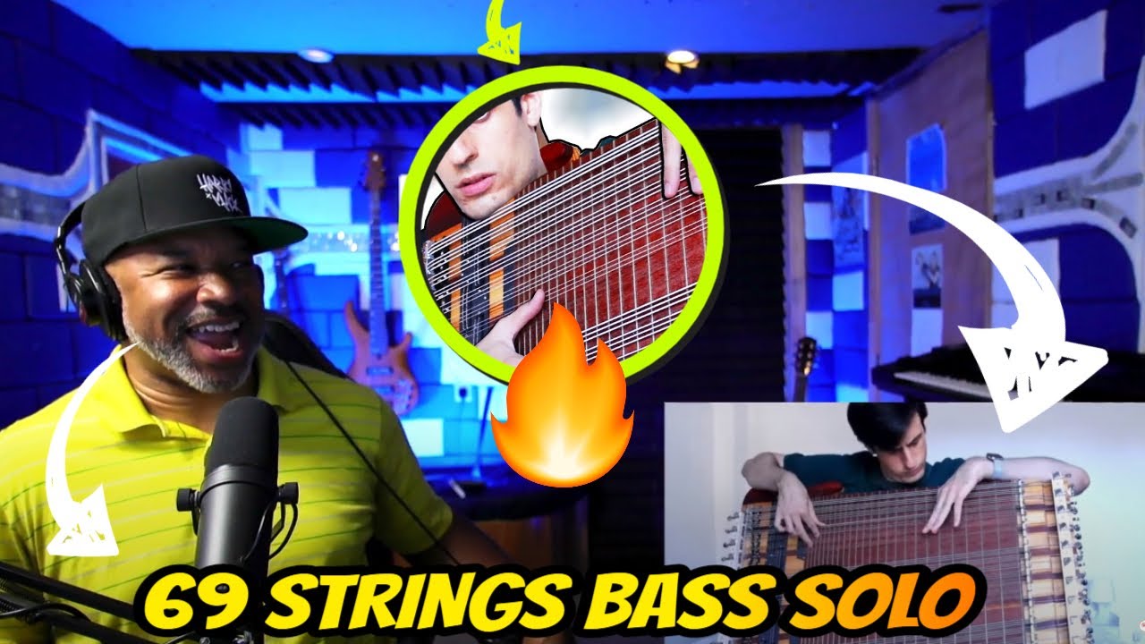 THIS IS A STRING MACHINE | DAVIE504 - 69 STRINGS BASS SOLO (World Record) - Producer Reaction