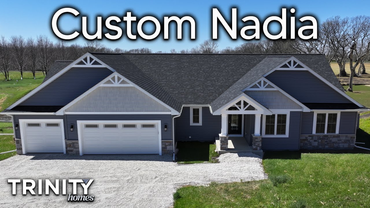 Custom Nadia Ranch Home Design - By Trinity Homes Builders, WI