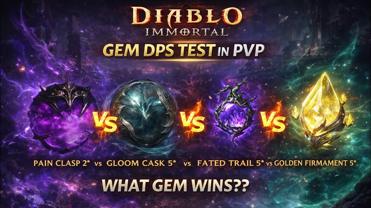 PVP-ONLY DPS GEM TEST. WHO WINS?? PAIN CLASP 2*, GLOOM CASK 5*, FATED TRAIL 5* & GOLDEN FIRMA 5*