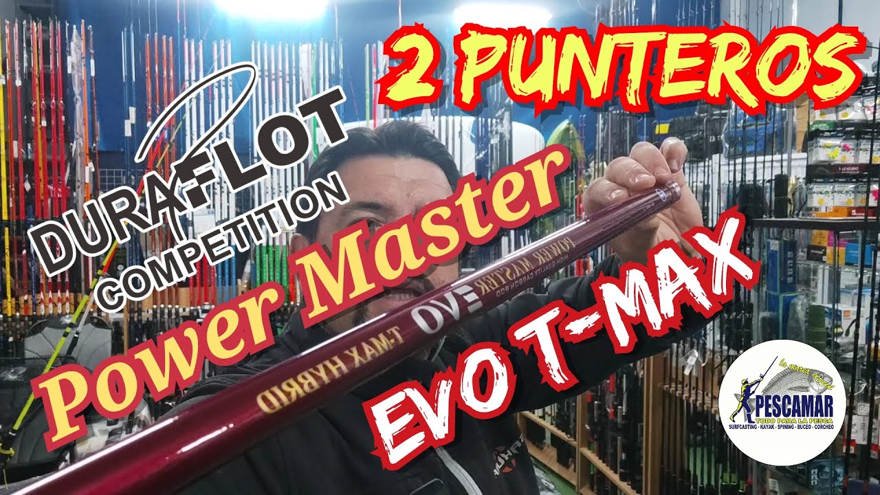 PESCAMAR - (VID 130) - Caña Duraflot PowerMaster EvoK Fuji - Doble Puntero Ac100/225/280 - Tons40/45