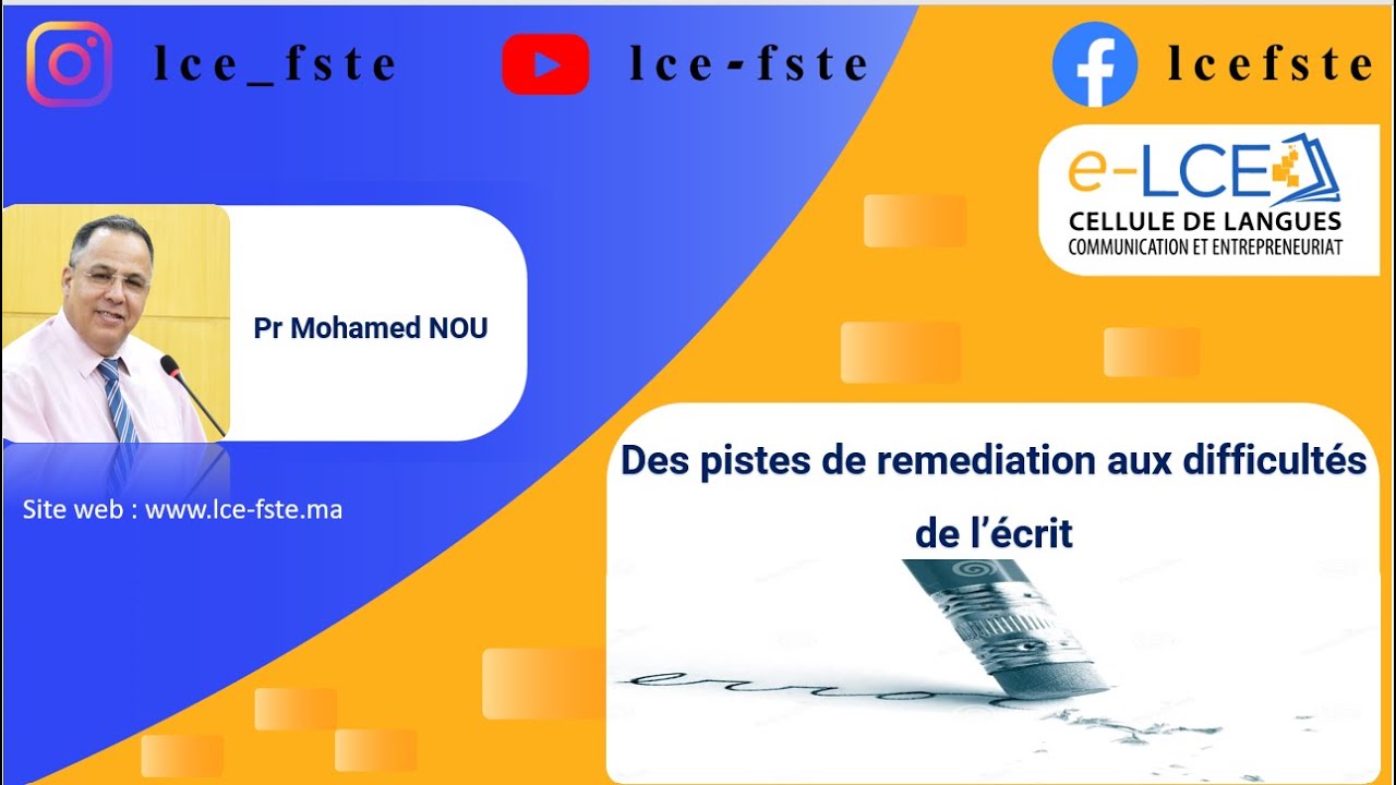 Pistes de remédiation aux difficultés de l'écrit