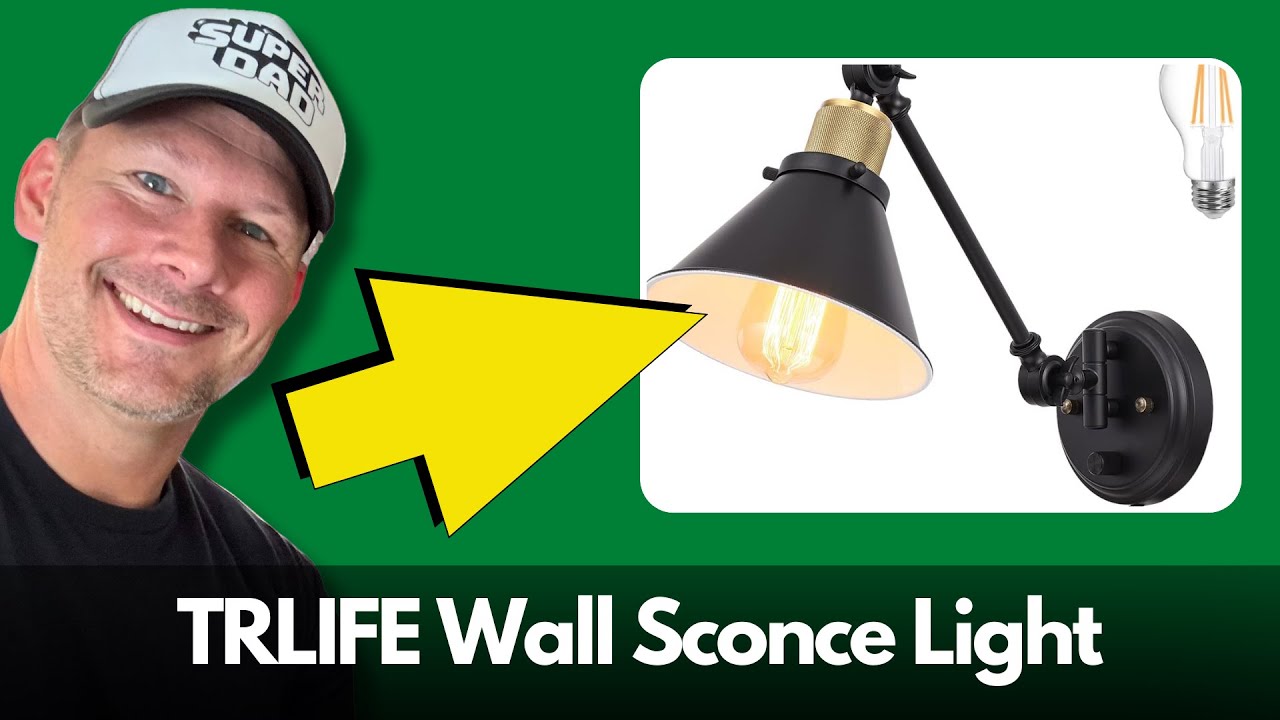 TRLIFE Wall Sconce Dimmable Light with swing arm & antique finish review