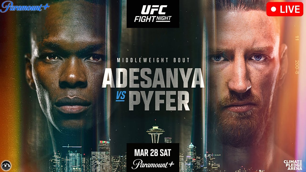 UFC Fight Night: Adesanya vs. Pyfer | LIVE STREAM MMA Fight Companion | PRELIMS & MAIN CARD Seattle