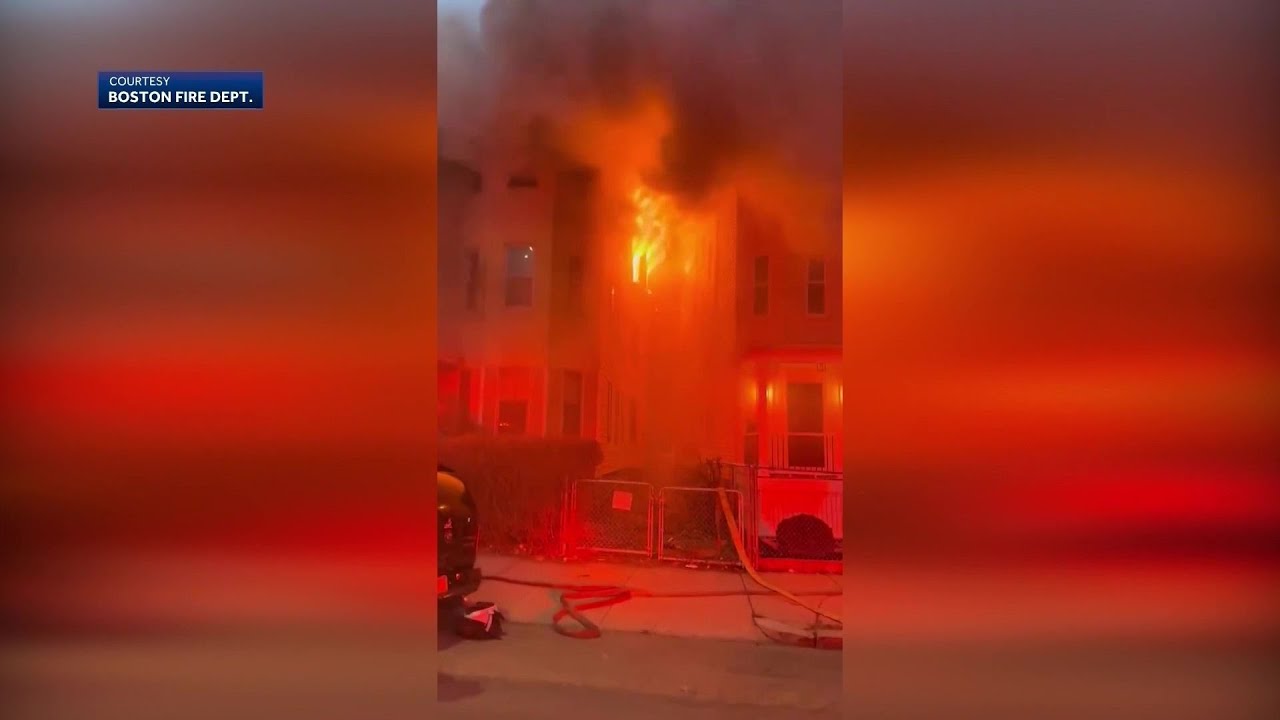Boston firefighters battle two overnight multi-alarm fires in homes