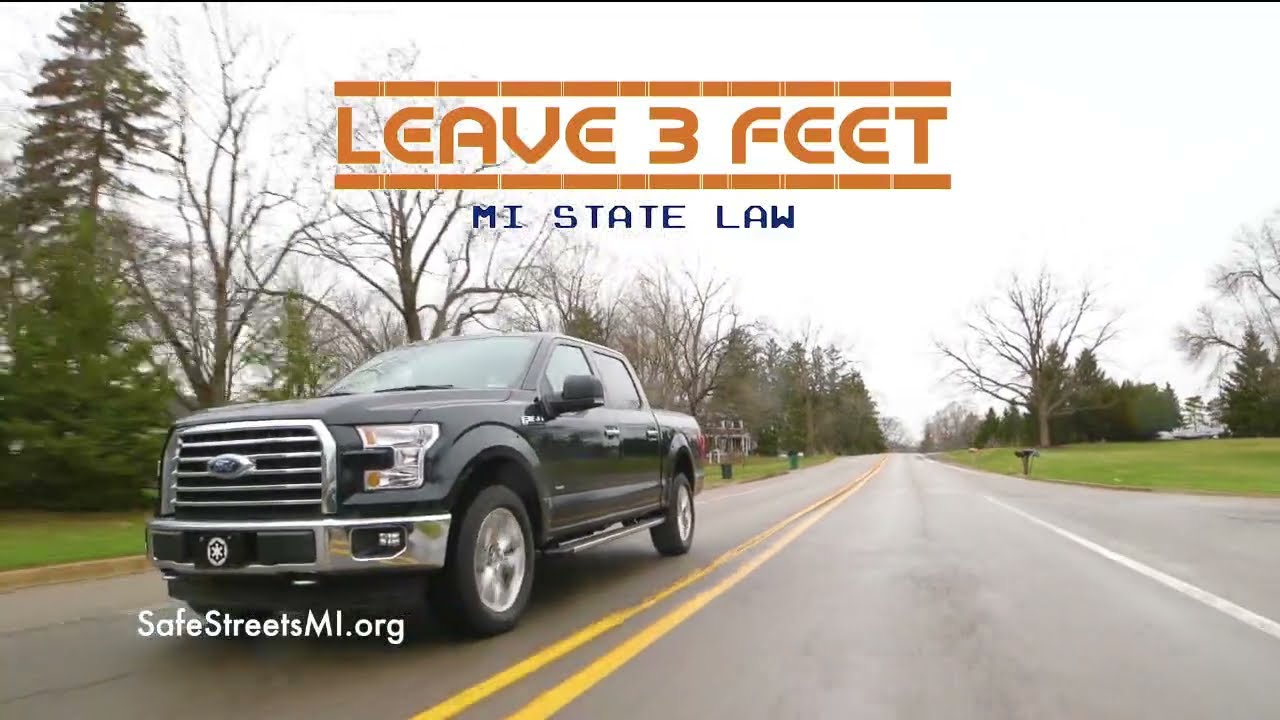 Leave 3 Feet: Michigan State Law TV Commercial | Safe Passing Distance for Cyclists! #tvcommercials