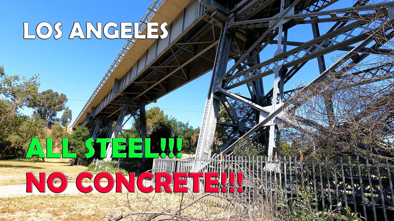 The Santa Fe Arroyo Seco Railroad Bridge in Highland Park, Los Angeles
