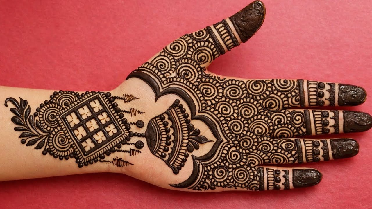 Simple beautiful front mehandi design | easy unique latest mehandi design | mehandi design for hand 