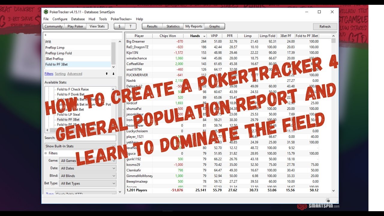 PokerTracker 4  General Population  report - Spin and go Essentials