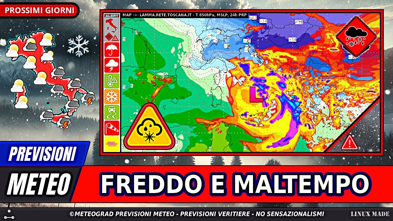 METEO &ndash; Freddo! Maltempo e Neve a Bassa Quota | Previsioni & Tendenza
