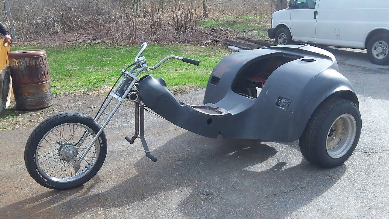 RB-VW-Trike #61: Body ON for a TEST-FIT and FITTING of other parts