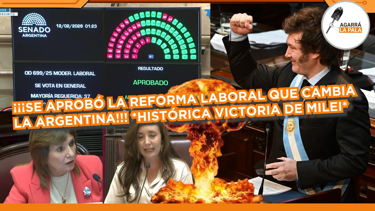 ¡¡¡HISTÓRICA VICTORIA DE MILEI EN EL SENADO!!! SE APROBÓ LA REFORMA LABORAL QUE CAMBIA LA ARGENTINA