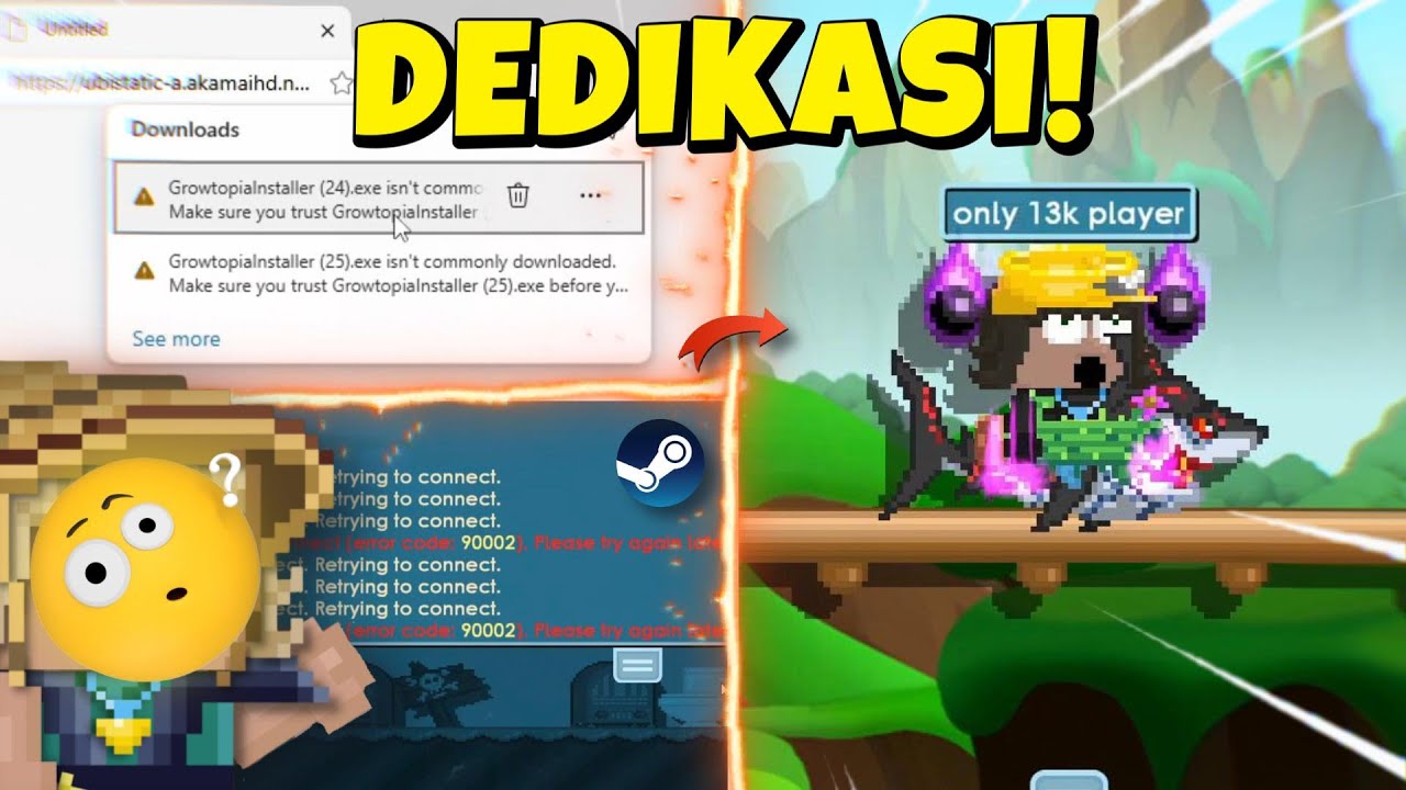 Caraku Fix BUG Gak Bisa Update (Dan Login GT Di Komputer/Laptop) ! Growtopia