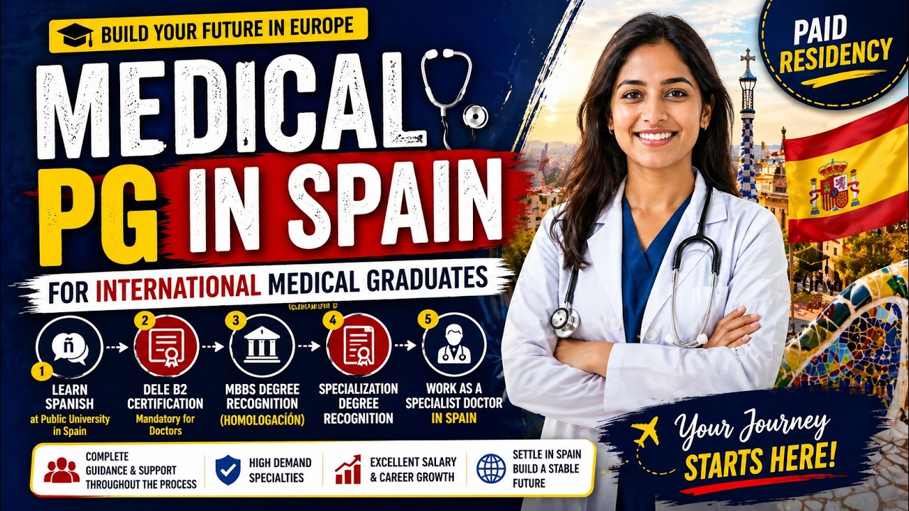 Medical PG in Spain 🇪🇸 | Complete Guide for International MBBS/MD Graduates