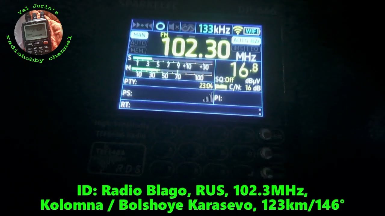 18.01.2026 20:03UTC, [Semilocal], Radio Blago, RUS, Kolomna, 102.3MHz, 123km