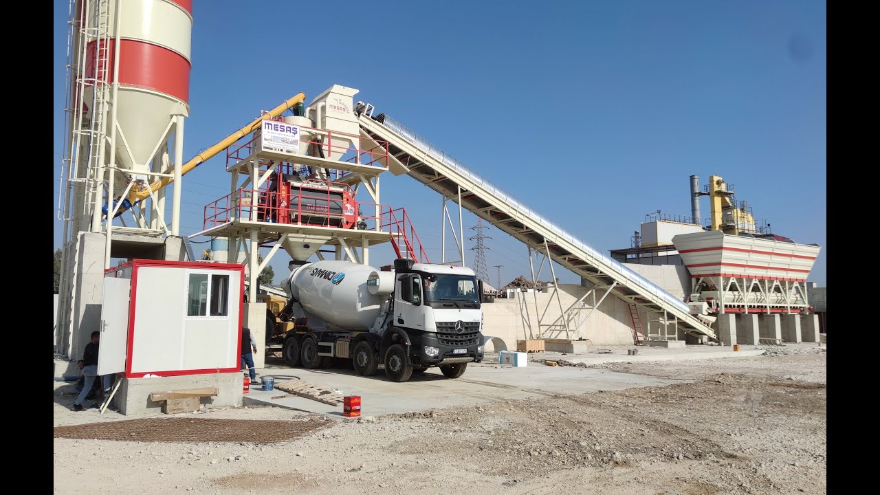 Sabit beton santrali Kurulumu.MESAŞ beton santralleri.