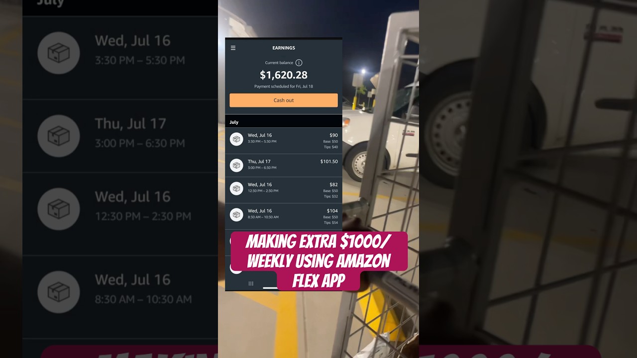 Extra $500-1000/weekly using Amazon Flex App! #amazonflex #sidehustle #deliverydriver