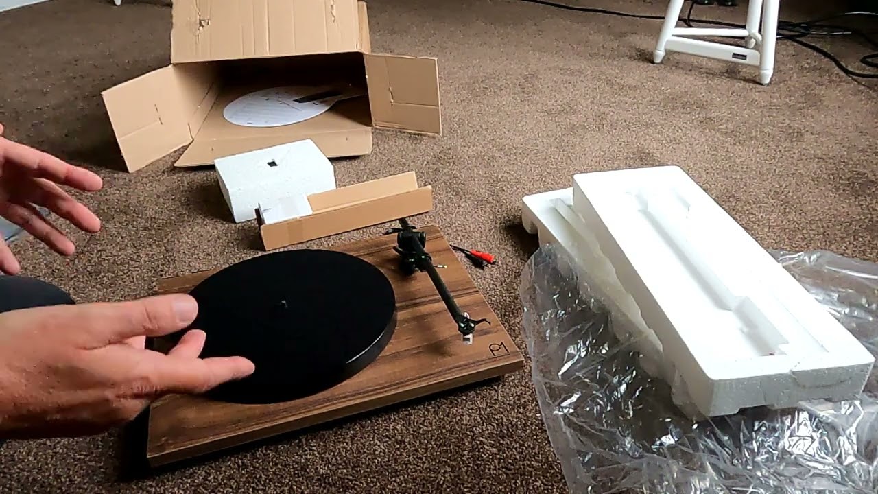 Rega Planar 1 in Walnut   Unboxing and set up