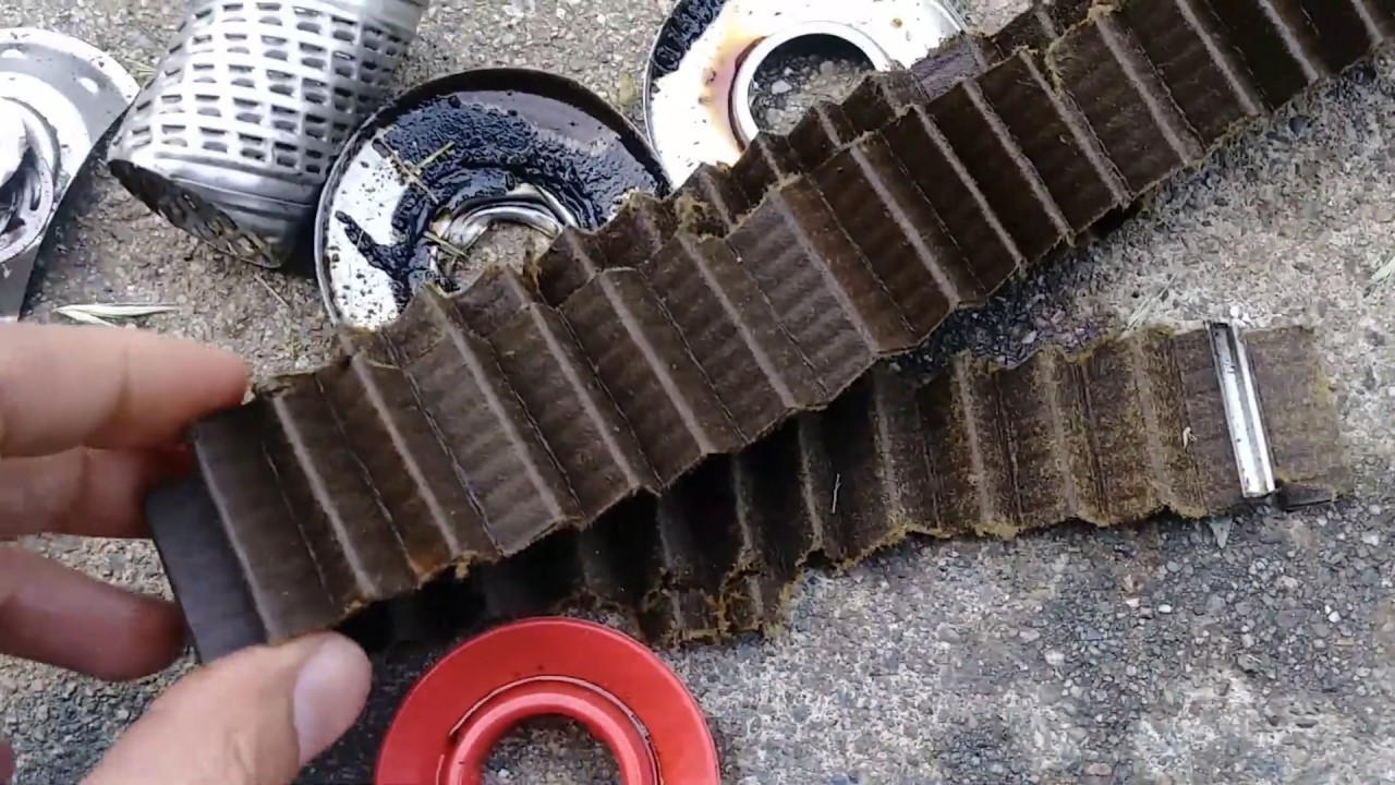 Renken oil filter cut open