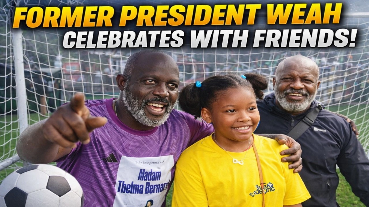 Former President Weah Celebrate With Friends