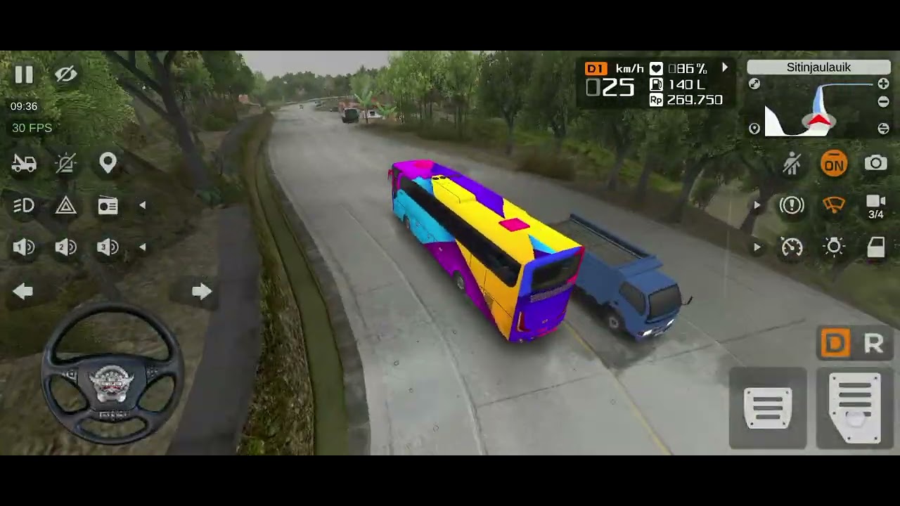 Coach bus tour 😃 Simulator mod 😱 turist BUSSID drive || JATIN_GAMING_