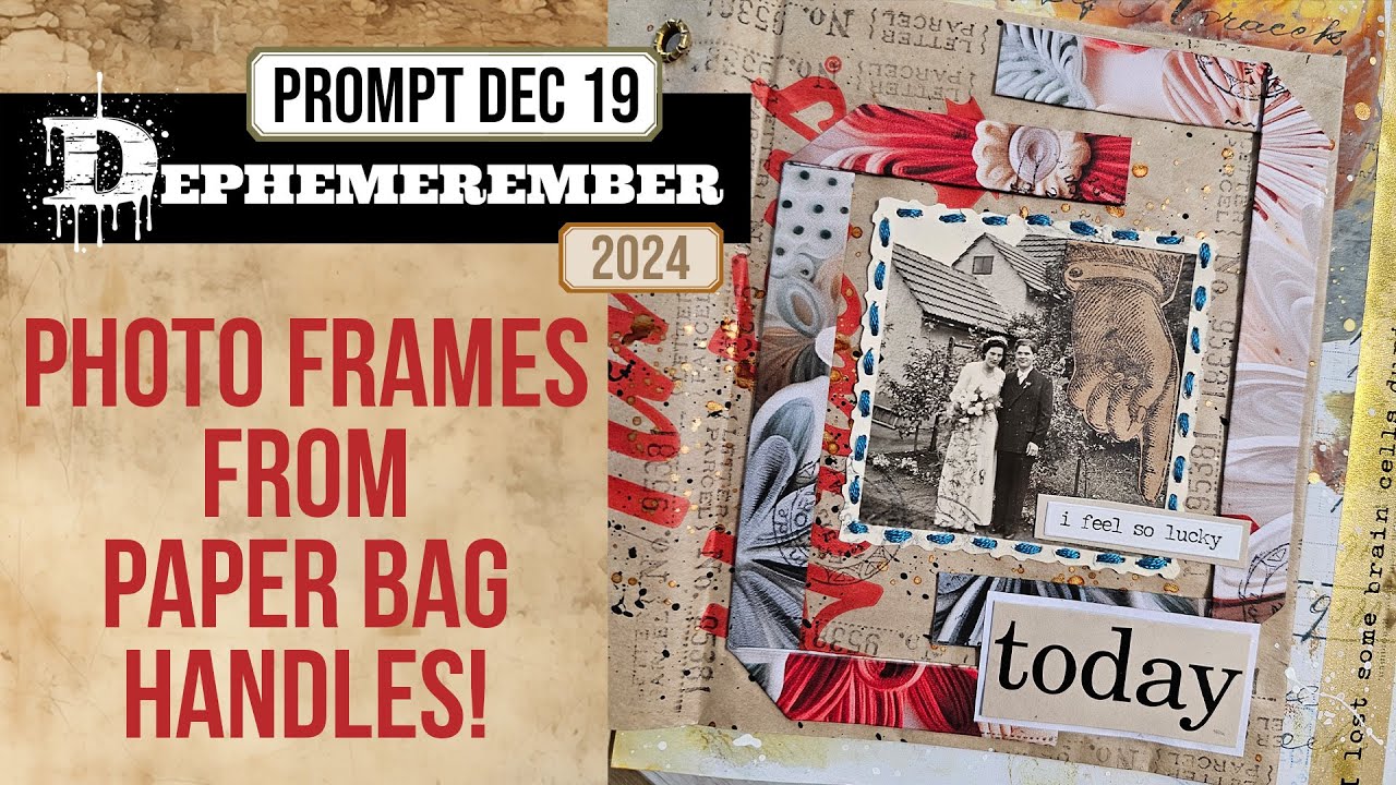 Photo frames from paper bag handles! Beautify your photos with this idea!