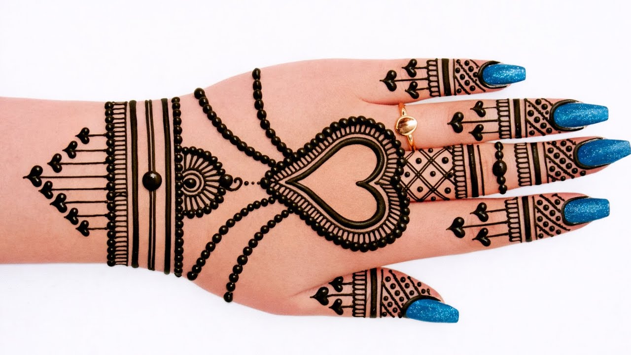 New easy very very simple beautiful mehndi design | latest mehndi design | back side mehndi design |