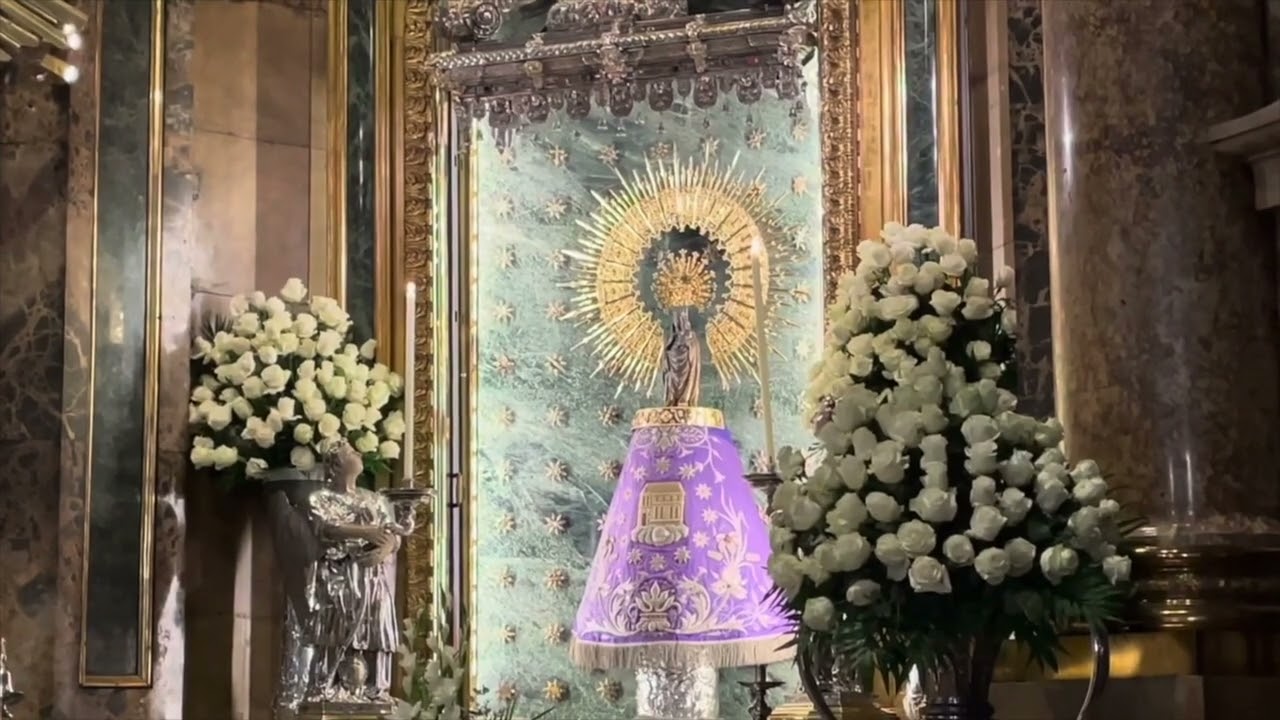 Un minuto junto a la Virgen del Pilar del día  5 de marzo 2026. Dedicado a Maribel Durán con cariño