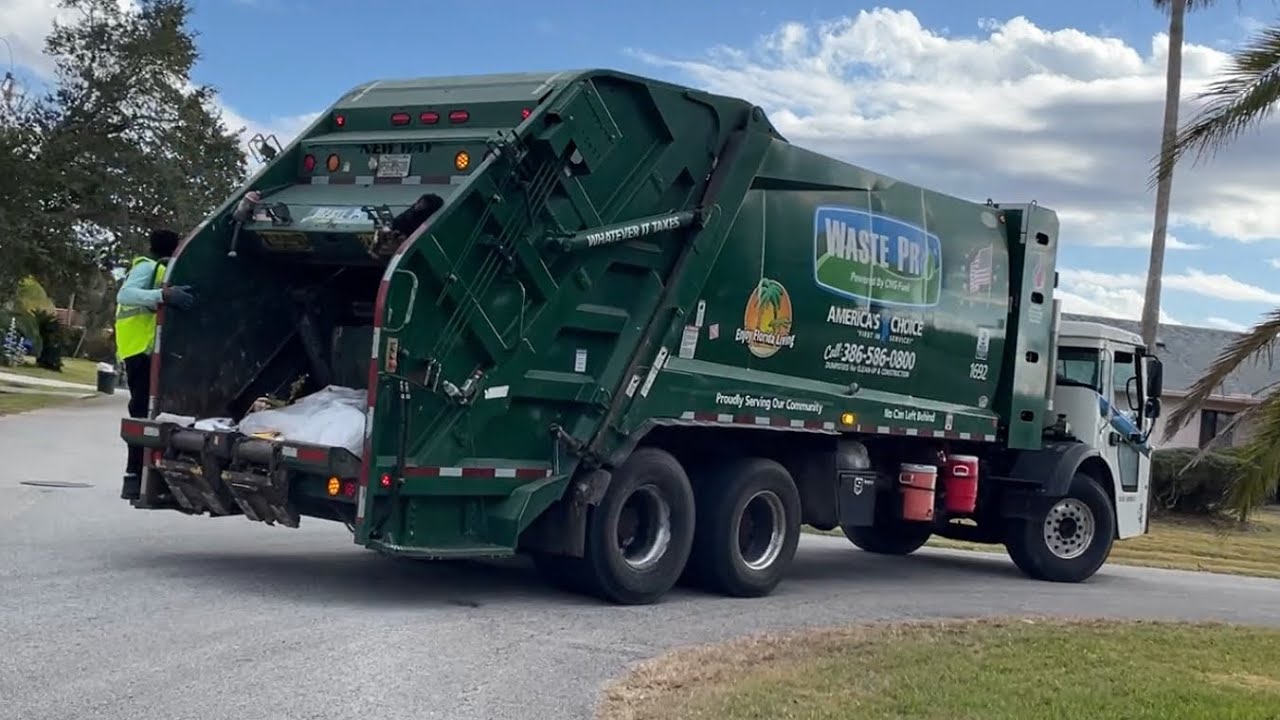 Waste Pro Garbage Trucks in Palm Coast