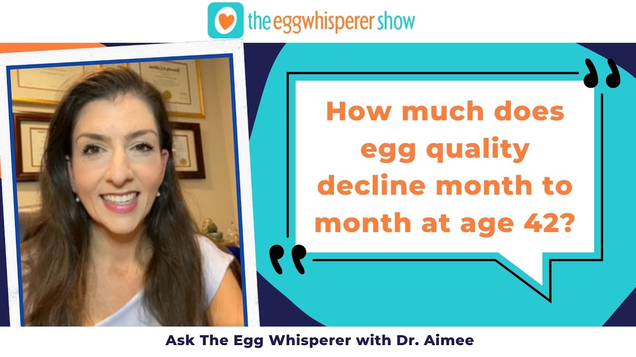 How much does egg quality decline month to month at age 42? (Ask the Egg Whisperer with Dr. Aimee)
