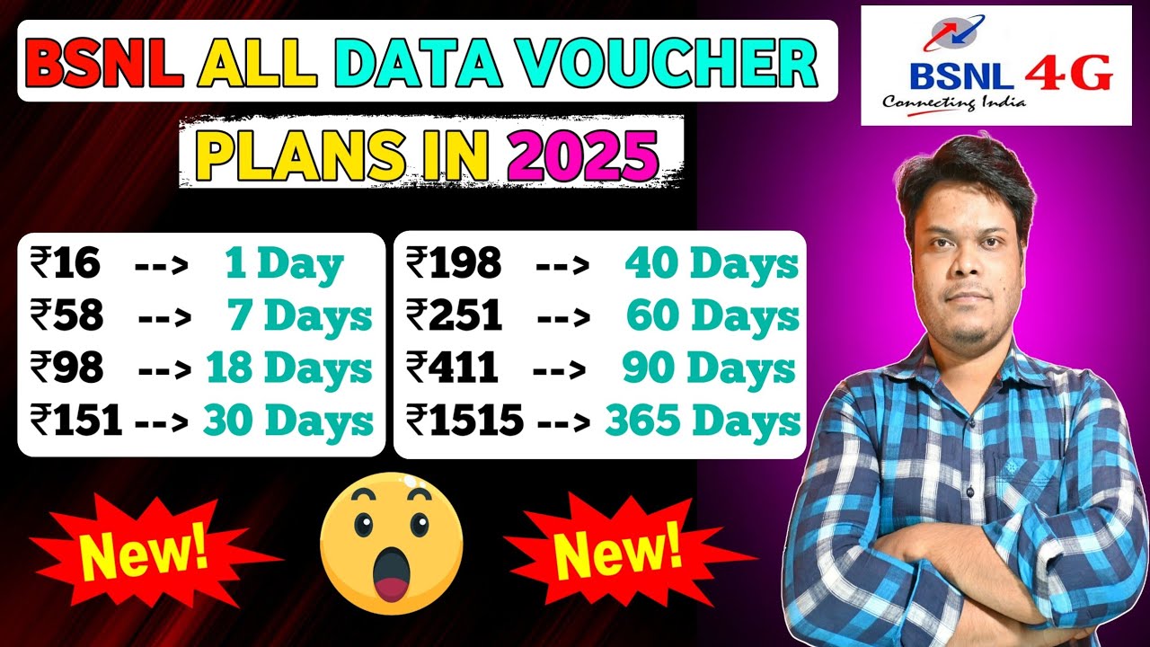 BSNL Data Plans 2025 | BSNL Recharge Plan 2025 | BSNL Data Pack 2025 | BSNL 16 Plan Details
