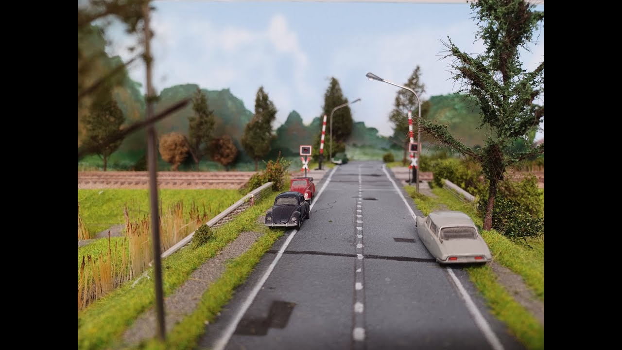 Zelfgemaakte Overweg in H0