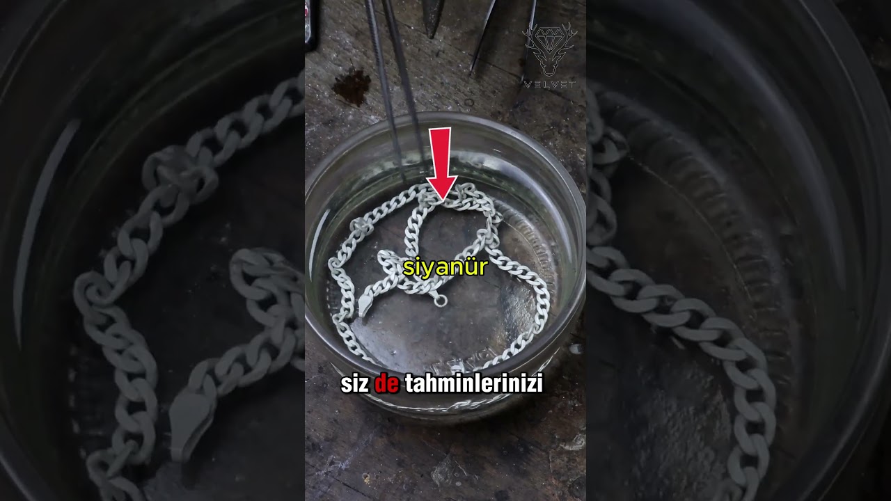 Kararmış G&uuml;m&uuml;ş Kolyeyi 🔥Eski Haline Getirdik #g&uuml;m&uuml;ş #kolye #altın