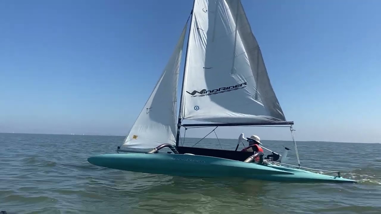 Max and his tricked out WindRider-16 on the SF Bay, 2022.