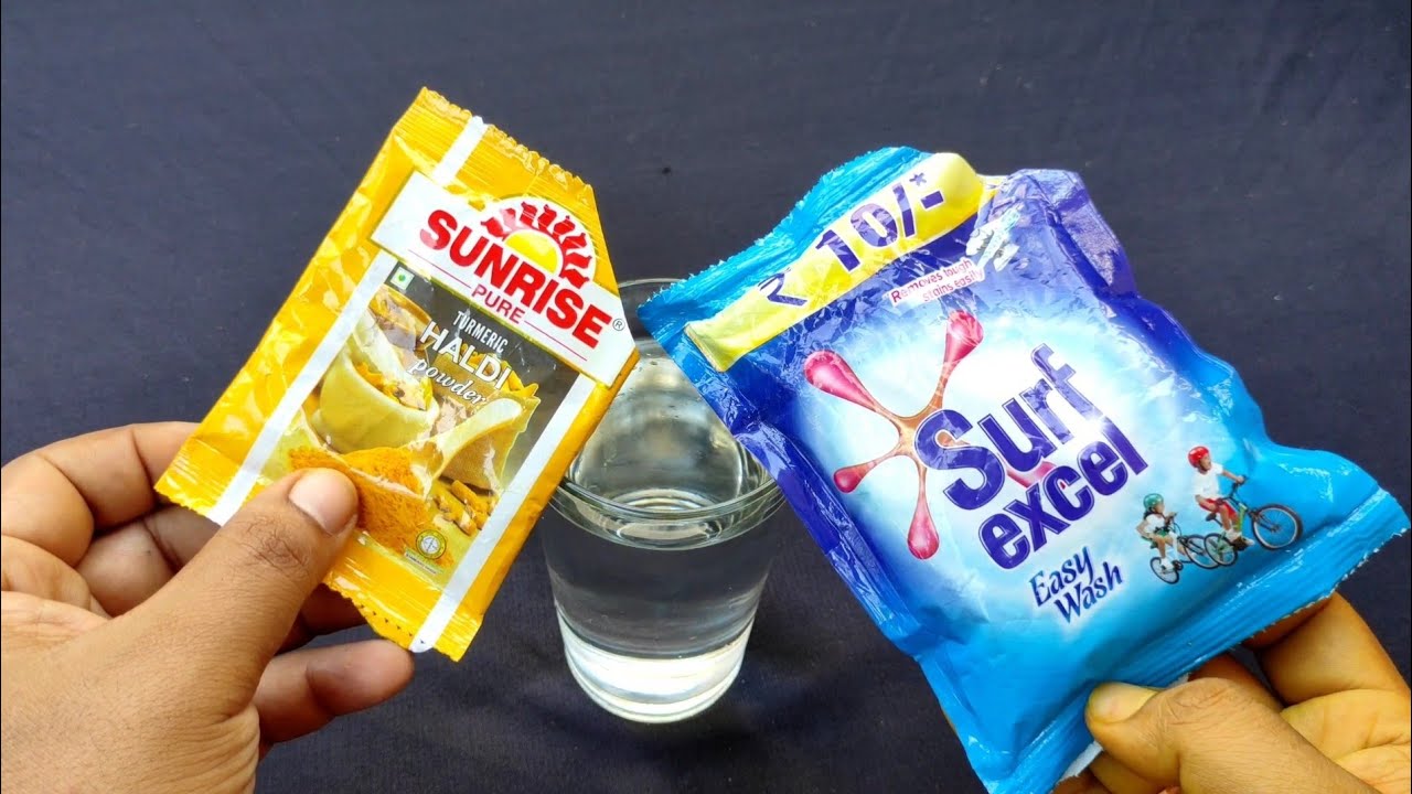 Turmerik Powder and Detergent Reaction Experiment | Indian Smart Ideas