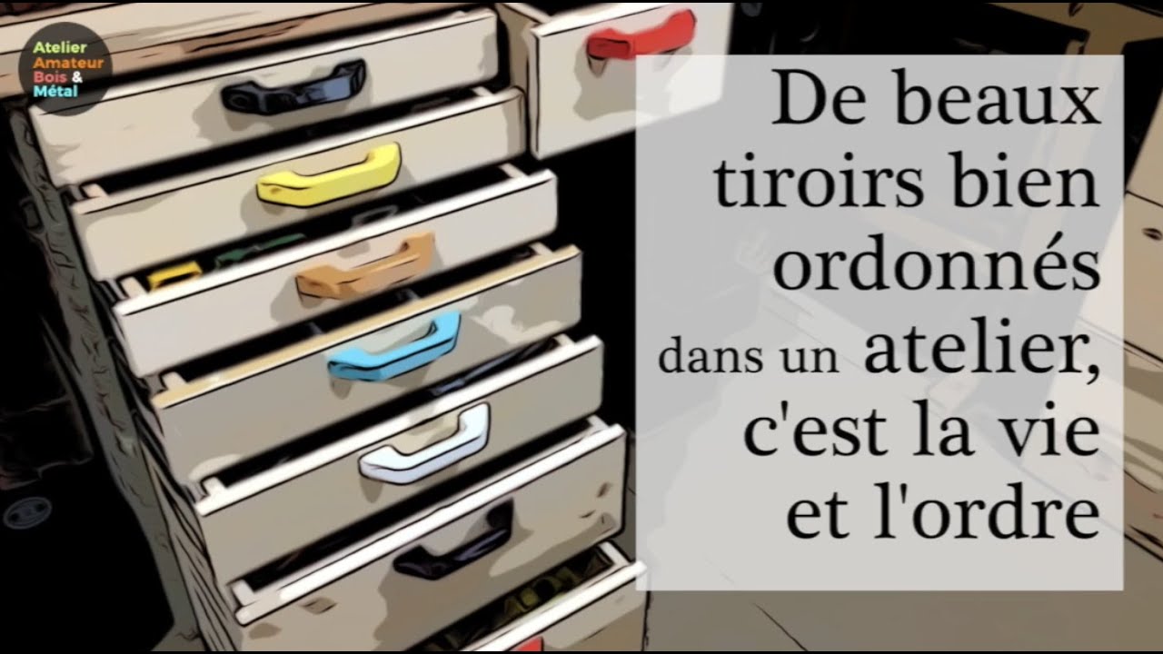 Des tiroirs bien ordonnés pour l'atelier