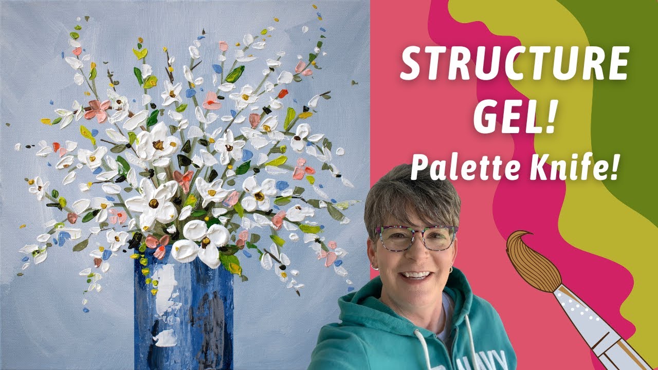 PALETTE KNIFE Flower Painting! FUN Floral Arrangement! By: Annie Troe