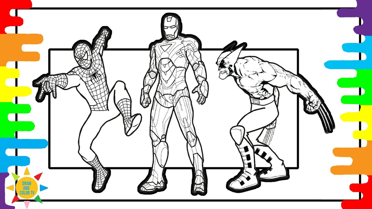 AVENGERS Coloring | Spiderman Coloring | Jim Yosef - Firefly pt. II (ft. STARLYTE) [NCS Release]