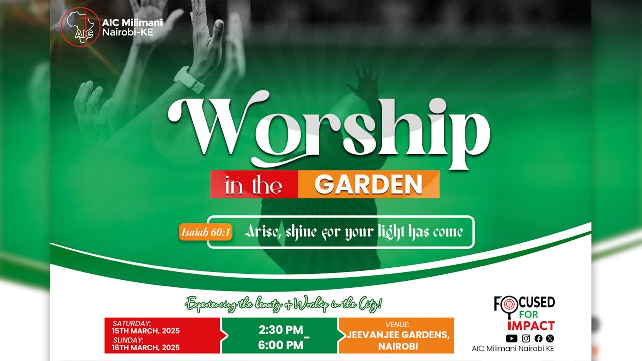 WORSHIP IN THE GARDEN  | JEVANJEE GARDENS | 15th March 2025