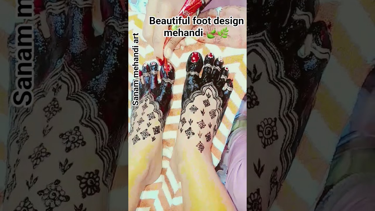 beautiful foot design mehandi 🍃🌿