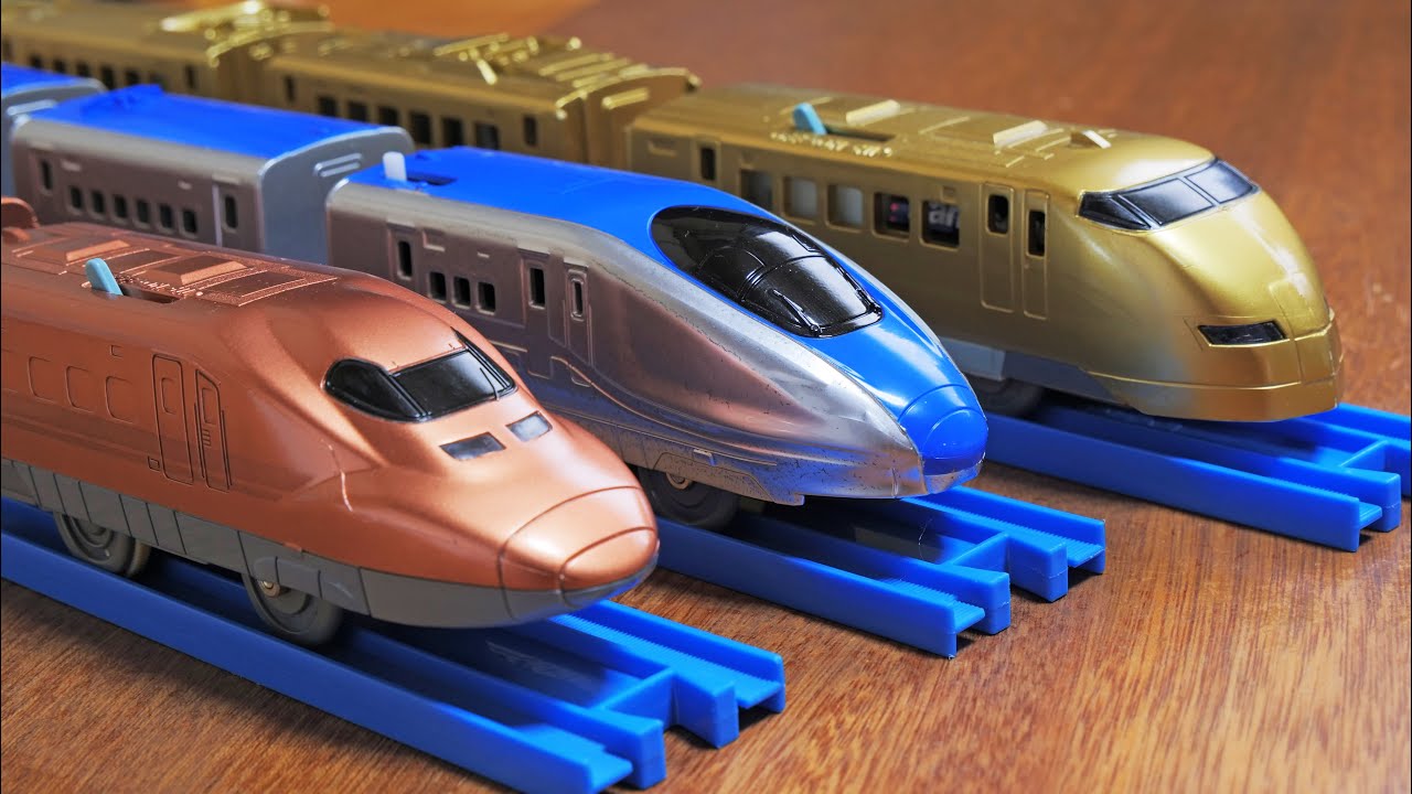 光り輝く‼金、銀、銅のプラレール塗装　300系新幹線　E7系新幹線かがやき　700系新幹線を塗装してみました