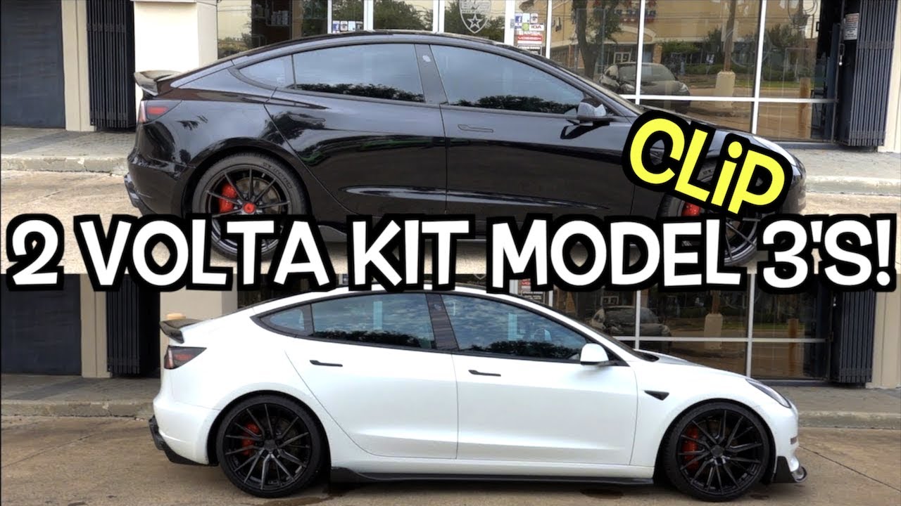 2 Vorsteiner Volta Tesla Model 3 Aero Kits *Walkaround*