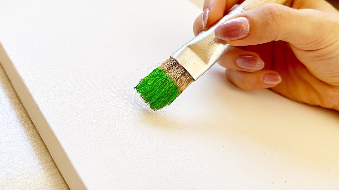 How to paint an easy lakeside step by step? 🌳