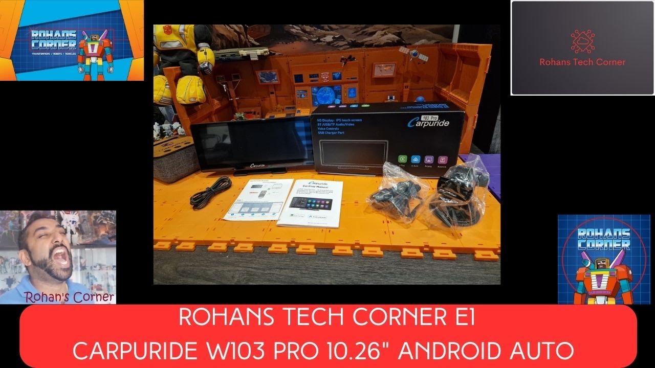 Rohans Tech Corner E1 Carpuride W103 Pro Unboxing + Review Android Auto Apple Carplay Dual Bluetooth