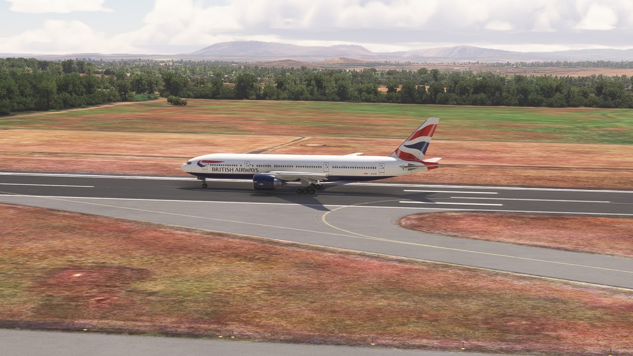 British Airways Boeing 777 200 hard Landing At Small Airport