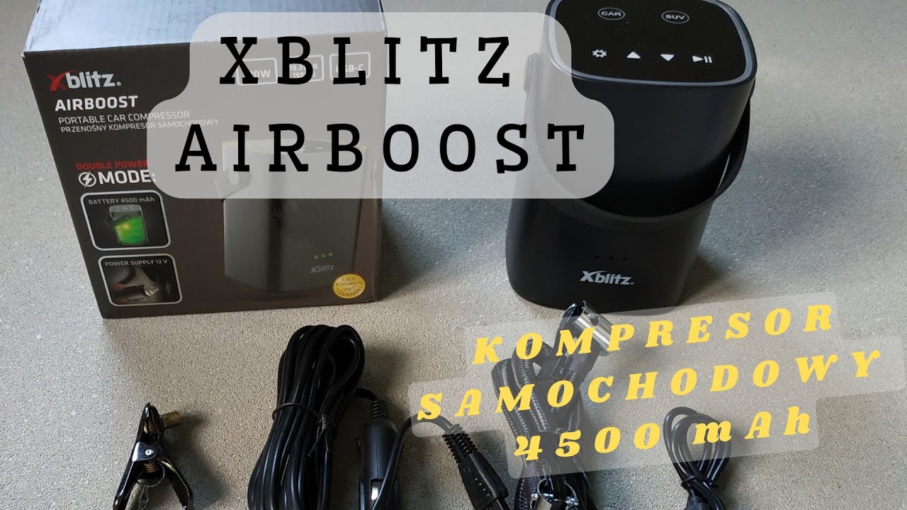Jaki kompresor samochodowy wybrać | XBLITZ AIRBOOST przenośny kompresor samochodowy 4500mAh / 12V